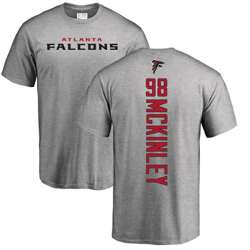 Atlanta Falcons Men Ash Takkarist McKinley Backer NFL Football #98 T Shirt->atlanta falcons->NFL Jersey